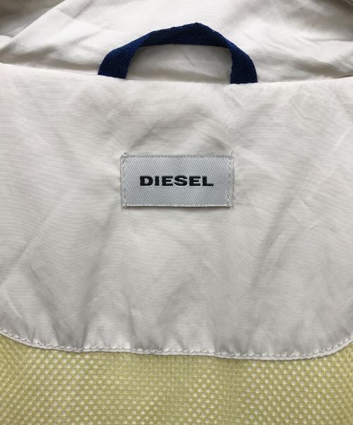 DIESEL（ディーゼル）DIESEL (ディーゼル) ジップナイロンジャケット アイボリー サイズ:XLの古着・服飾アイテム