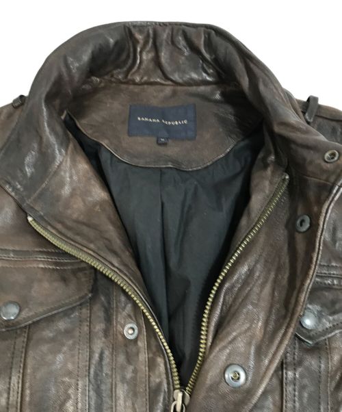 BANANA REPUBLIC（バナナリパブリック）BANANA REPUBLIC (バナナリパブリック) レザージャケット ブラウン サイズ:Mの古着・服飾アイテム