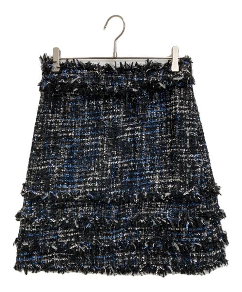 Adonisis（アドニシス）Adonisis (アドニシス) ツイードミニスカート ブラック サイズ:36の古着・服飾アイテム