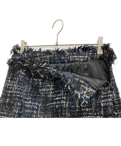 Adonisis（アドニシス）Adonisis (アドニシス) ツイードミニスカート ブラック サイズ:36の古着・服飾アイテム