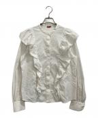 DOUBLE STANDARDダブルスタンダード）の古着「フリルブラウス」｜ホワイト