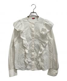 DOUBLE STANDARD（ダブルスタンダード）の古着「フリルブラウス」｜ホワイト