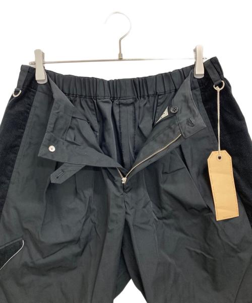 EESETT&Co（イーセットアンドコー）EESETT&Co (イーセットアンドコー) BANDAGE SHORTS/コーデュロイ切替ショーツ ブラック サイズ:34の古着・服飾アイテム
