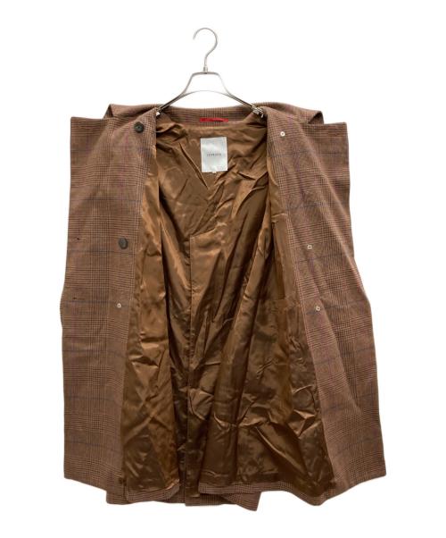 LOVELESS（ラブレス）LOVELESS (ラブレス) グレンチェックダブルコート ブラウン サイズ:34の古着・服飾アイテム