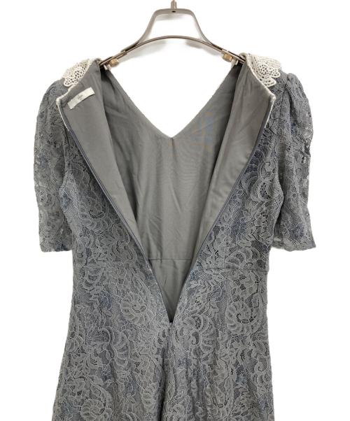 LeJa（レジャ）leja (レジャ) レジャ Leja 刺繍レース襟付きハイウエスト切り替えAラインワンピース グレー サイズ:Sの古着・服飾アイテム