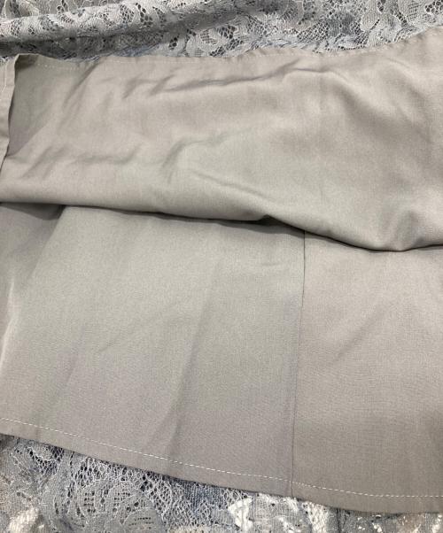 LeJa（レジャ）leja (レジャ) レジャ Leja 刺繍レース襟付きハイウエスト切り替えAラインワンピース グレー サイズ:Sの古着・服飾アイテム