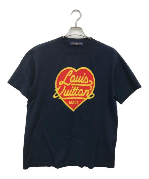 LOUIS VUITTON（ルイ ヴィトン）LOUIS VUITTON (ルイ ヴィトン) HUMAN MADE (ヒューマンメイド) S/Sニット ネイビー サイズ:Mの古着・服飾アイテム