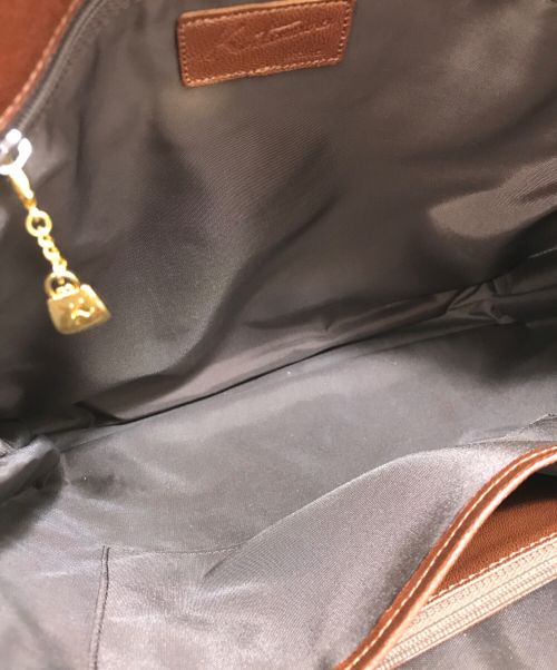 KITAMURA（キタムラ）KITAMURA (キタムラ) レザートートバッグ ブラウンの古着・服飾アイテム