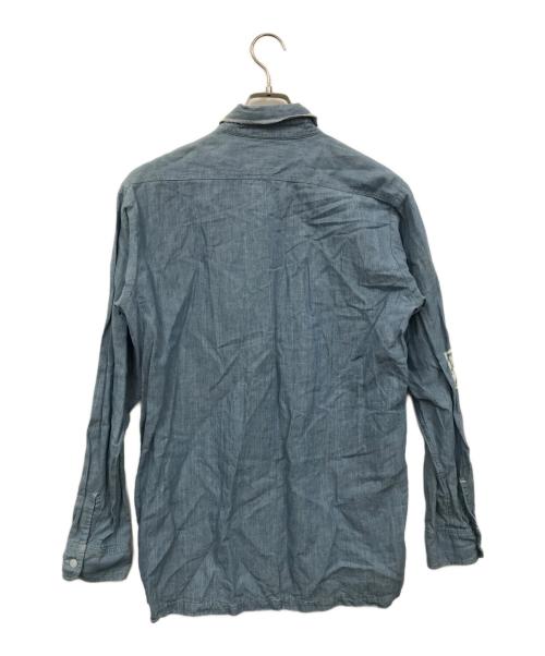 Hysteric Glamour（ヒステリックグラマー）Hysteric Glamour (ヒステリックグラマー) リネンブレンドガールプリントシャツ ブルー サイズ:Mの古着・服飾アイテム