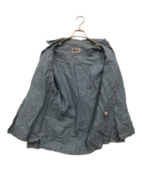 Hysteric Glamour（ヒステリックグラマー）Hysteric Glamour (ヒステリックグラマー) リネンブレンドガールプリントシャツ ブルー サイズ:Mの古着・服飾アイテム