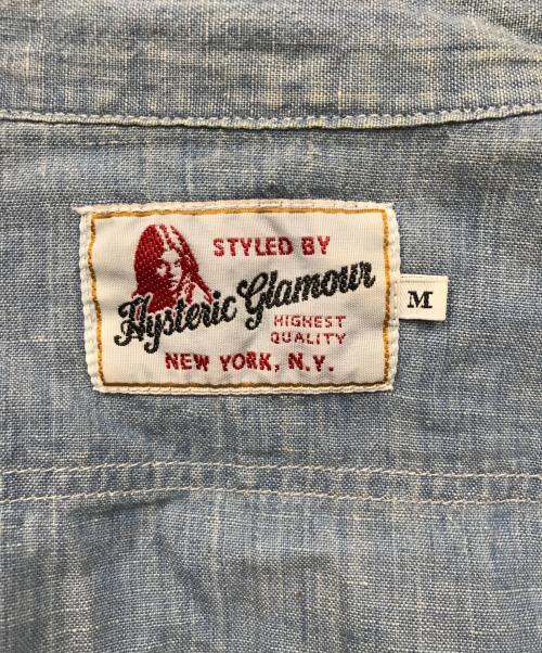 Hysteric Glamour（ヒステリックグラマー）Hysteric Glamour (ヒステリックグラマー) リネンブレンドガールプリントシャツ ブルー サイズ:Mの古着・服飾アイテム