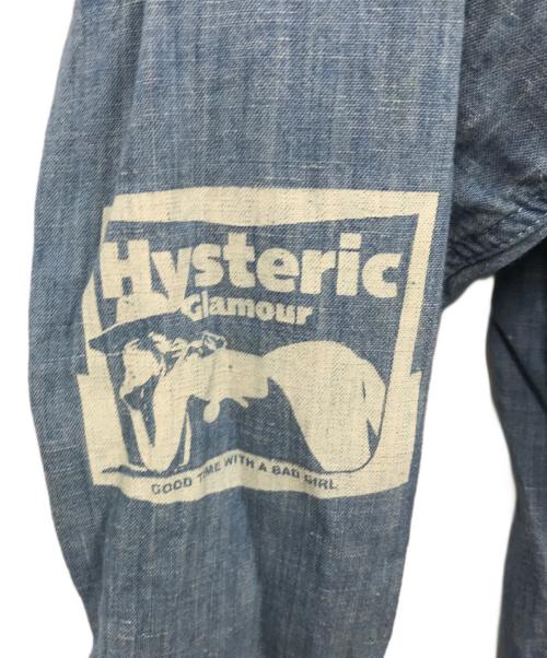 Hysteric Glamour（ヒステリックグラマー）Hysteric Glamour (ヒステリックグラマー) リネンブレンドガールプリントシャツ ブルー サイズ:Mの古着・服飾アイテム