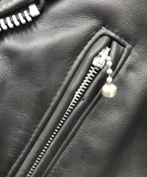 666（666）666 (666) ライダースジャケット ブラック サイズ:36の古着・服飾アイテム