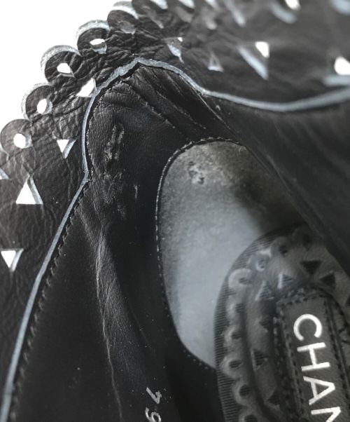 CHANEL（シャネル）CHANEL (シャネル) ハイヒールショートブーツ ブラック サイズ:38　1/2の古着・服飾アイテム