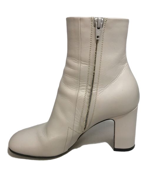 PELLICO（ペリーコ）PELLICO (ペリーコ) SEMI SQUARE TOE SHORT BOOTS ベージュ サイズ:35 1/2の古着・服飾アイテム