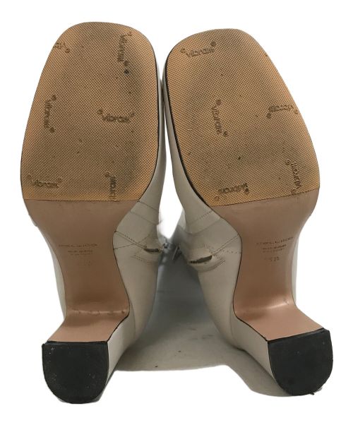 PELLICO（ペリーコ）PELLICO (ペリーコ) SEMI SQUARE TOE SHORT BOOTS ベージュ サイズ:35 1/2の古着・服飾アイテム