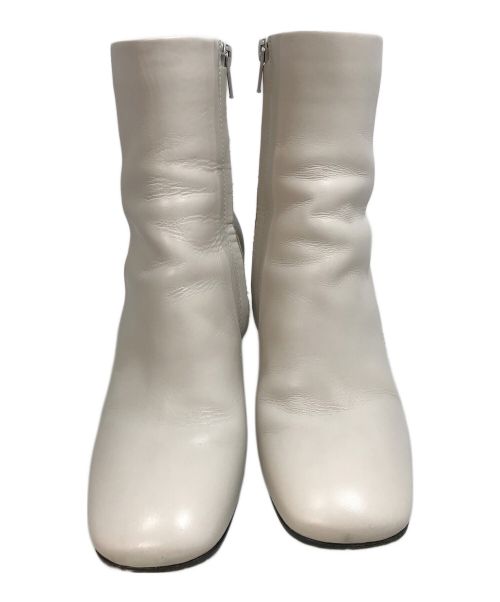 PELLICO（ペリーコ）PELLICO (ペリーコ) SEMI SQUARE TOE SHORT BOOTS ベージュ サイズ:35 1/2の古着・服飾アイテム