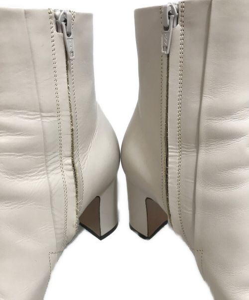 PELLICO（ペリーコ）PELLICO (ペリーコ) SEMI SQUARE TOE SHORT BOOTS ベージュ サイズ:35 1/2の古着・服飾アイテム