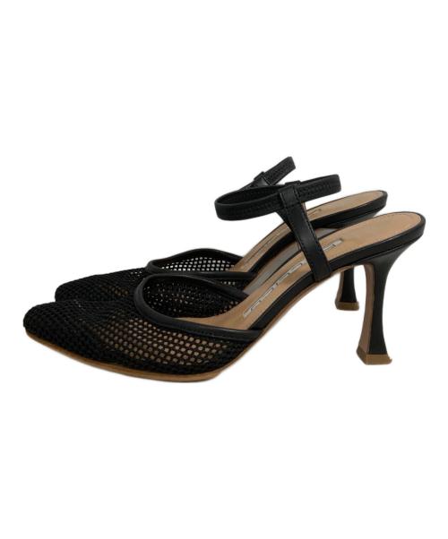 PELLICO（ペリーコ）PELLICO (ペリーコ) アンクルストラップメッシュシューズ ブラック サイズ:341/2の古着・服飾アイテム