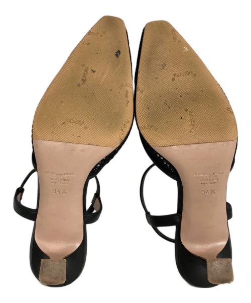 PELLICO（ペリーコ）PELLICO (ペリーコ) アンクルストラップメッシュシューズ ブラック サイズ:341/2の古着・服飾アイテム