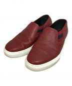 GUCCIグッチ）の古着「レザースリッポン」｜レッド