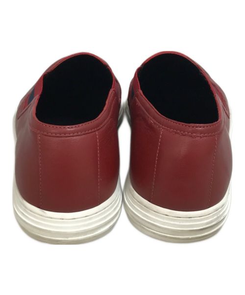 GUCCI（グッチ）GUCCI (グッチ) レザースリッポン レッド サイズ:71/2の古着・服飾アイテム