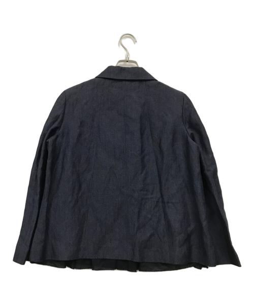 DRAWER（ドゥロワー）DRAWER (ドゥロワー) ウールリネンシャツジャケット ネイビー サイズ:40の古着・服飾アイテム