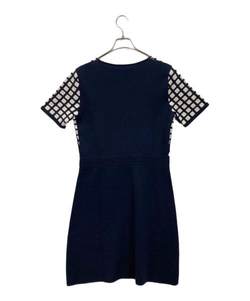 Max Mara Studio（マックスマーラ ストゥディオ）MAX MARA STUDIO (マックスマーラ ストゥディオ) ワンピース ホワイト×ネイビー サイズ:Lの古着・服飾アイテム