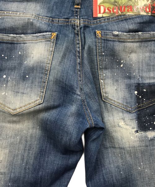 DSQUARED2（ディースクエアード）DSQUARED2 (ディースクエアード) BOYFRIEND JEANS ブルー サイズ:40の古着・服飾アイテム