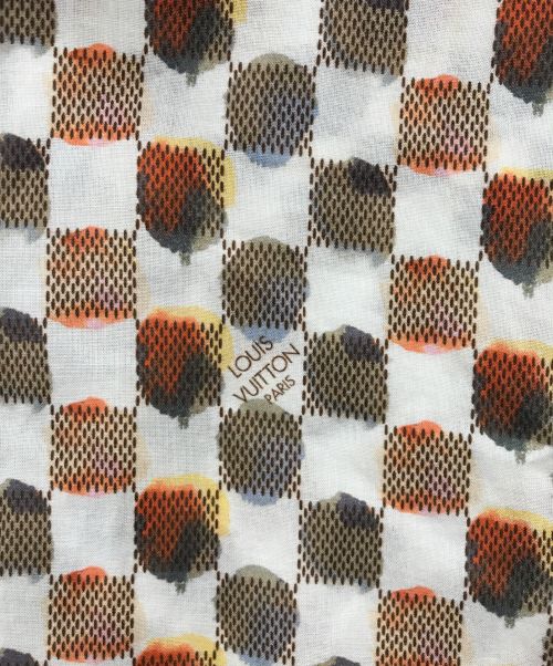 LOUIS VUITTON（ルイ ヴィトン）LOUIS VUITTON (ルイ ヴィトン) ドットコンビダミエドレスシャツ ブラウン サイズ:XSの古着・服飾アイテム