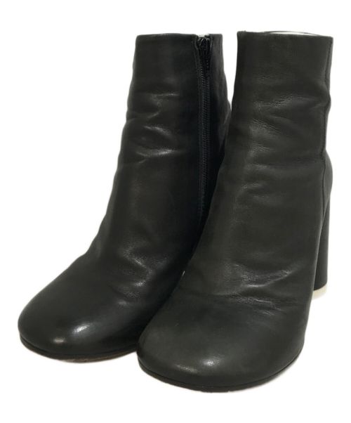 MM6 Maison Margiela（エムエムシックスメゾンマルジェラ）MM6 Maison Margiela (エムエムシックス メゾンマルジェラ) レザーアンクルブーツ ブラック サイズ:37の古着・服飾アイテム