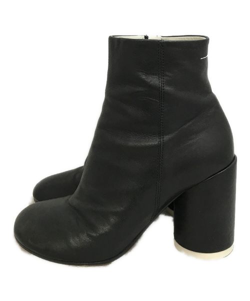 MM6 Maison Margiela（エムエムシックスメゾンマルジェラ）MM6 Maison Margiela (エムエムシックス メゾンマルジェラ) レザーアンクルブーツ ブラック サイズ:37の古着・服飾アイテム