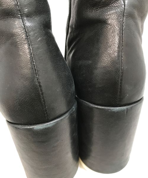 MM6 Maison Margiela（エムエムシックスメゾンマルジェラ）MM6 Maison Margiela (エムエムシックス メゾンマルジェラ) レザーアンクルブーツ ブラック サイズ:37の古着・服飾アイテム