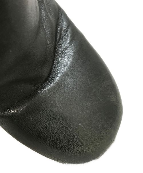 MM6 Maison Margiela（エムエムシックスメゾンマルジェラ）MM6 Maison Margiela (エムエムシックス メゾンマルジェラ) レザーアンクルブーツ ブラック サイズ:37の古着・服飾アイテム