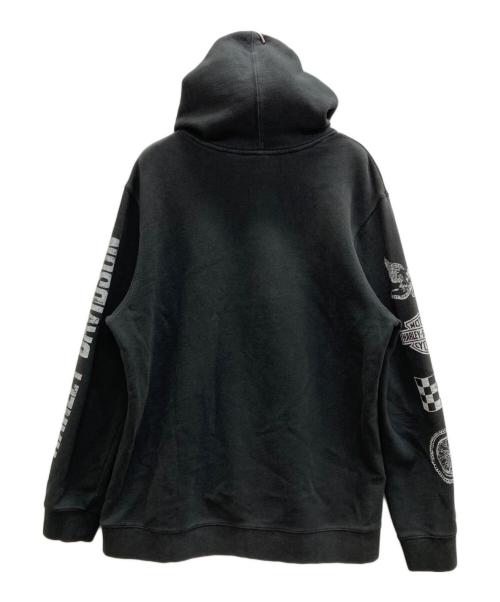 HARLEY-DAVIDSON（ハーレーダビッドソン）HARLEY-DAVIDSON (ハーレーダビッドソン) プリントパーカー ブラック サイズ:XLの古着・服飾アイテム