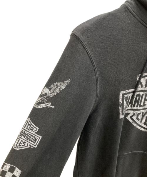 HARLEY-DAVIDSON（ハーレーダビッドソン）HARLEY-DAVIDSON (ハーレーダビッドソン) プリントパーカー ブラック サイズ:XLの古着・服飾アイテム