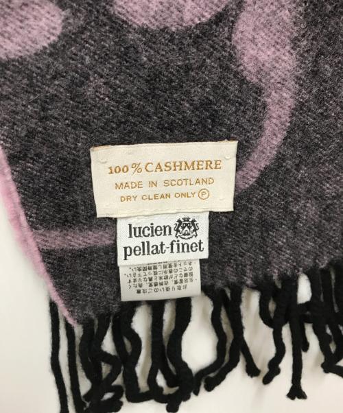 lucien pellat-finet（ルシアン・ペラフィネ）lucien pellat-finet (ルシアン・ペラフィネ) カシミヤストール ピンクの古着・服飾アイテム