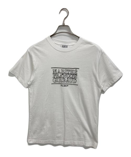 MARITHE+FRANCOIS GIRBAUD（マリテフランソワジルボー）MARITHE+FRANCOIS GIRBAUD (マリテフランソワジルボー) ロゴプリントTシャツ ホワイト サイズ:Sの古着・服飾アイテム