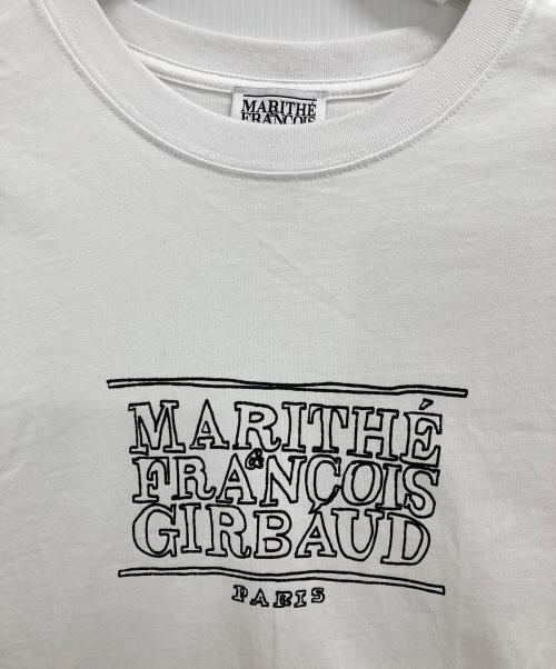 MARITHE+FRANCOIS GIRBAUD（マリテフランソワジルボー）MARITHE+FRANCOIS GIRBAUD (マリテフランソワジルボー) ロゴプリントTシャツ ホワイト サイズ:Sの古着・服飾アイテム