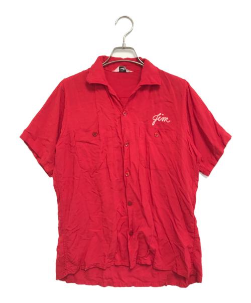 301BETTER THAN PERFECT（古着）301BETTER THAN PERFECT (古着) 60’sボーリングシャツ レッド サイズ:Sの古着・服飾アイテム