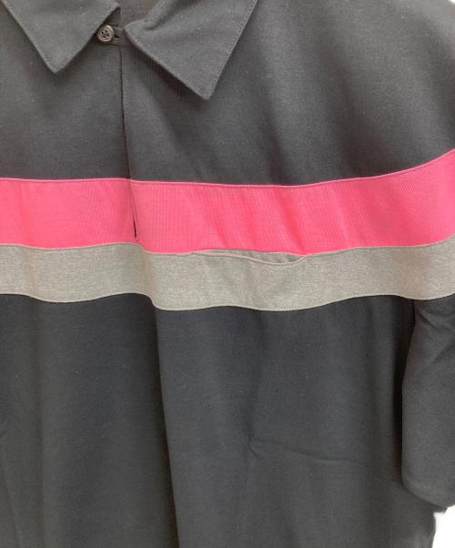 NICENESS（ナイスネス）NICENESS (ナイスネス) ボーダーポロシャツ ブラック サイズ:Mの古着・服飾アイテム
