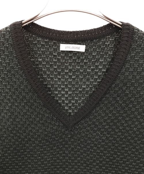 vainl archive（ヴァイナルアーカイブ）vainl archive (ヴァイナルアーカイブ) ニットベスト グリーン サイズ:Lの古着・服飾アイテム
