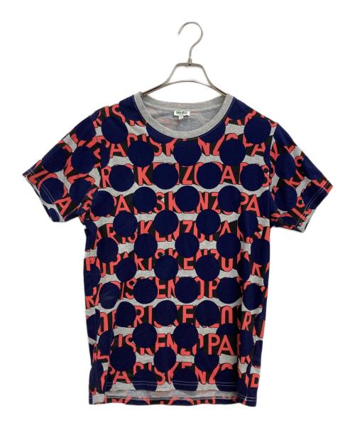 KENZO（ケンゾー）KENZO (ケンゾー) 総柄プリントTシャツ グレー×ネイビー サイズ:Sの古着・服飾アイテム