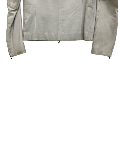 SHELLAC（シェラック）SHELLAC (シェラック) シングルライダースジャケット グレー サイズ:46の古着・服飾アイテム