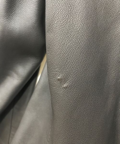 EMPORIO ARMANI（エンポリオアルマーニ）EMPORIO ARMANI (エンポリオアルマーニ) ラムレザーコート ブラウン サイズ:38の古着・服飾アイテム