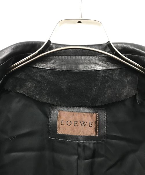 LOEWE（ロエベ）LOEWE (ロエベ) レザージャケット ブラック サイズ:48の古着・服飾アイテム