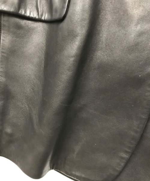 LOEWE（ロエベ）LOEWE (ロエベ) レザージャケット ブラック サイズ:48の古着・服飾アイテム