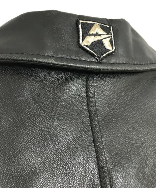 AVIREX（アヴィレックス）AVIREX (アヴィレックス) レザースタジャン ブラック サイズ:サイズタグ欠品の古着・服飾アイテム