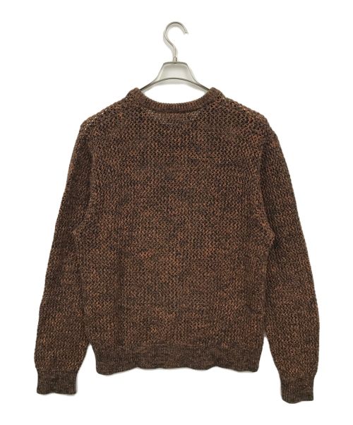 stussy（ステューシー）stussy (ステューシー) 2 Tone Loose Gauge Sweater ブラック×オレンジ サイズ:XLの古着・服飾アイテム