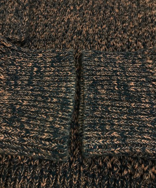 stussy（ステューシー）stussy (ステューシー) 2 Tone Loose Gauge Sweater ブラック×オレンジ サイズ:XLの古着・服飾アイテム